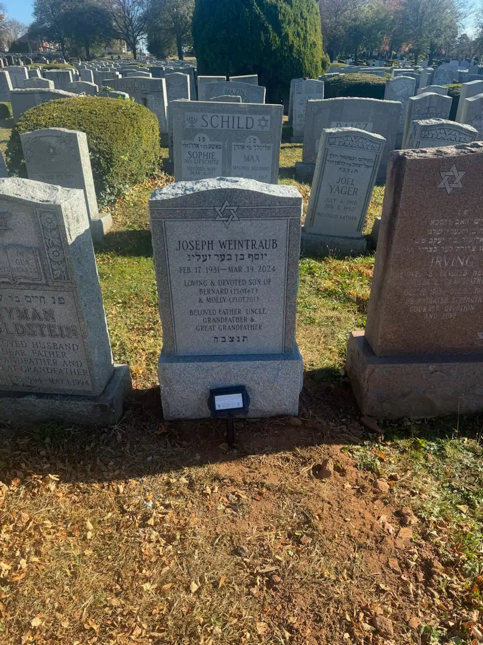 Granite Upright Headstone hand-carved by Upright Headstone Guide in NJ — image 5