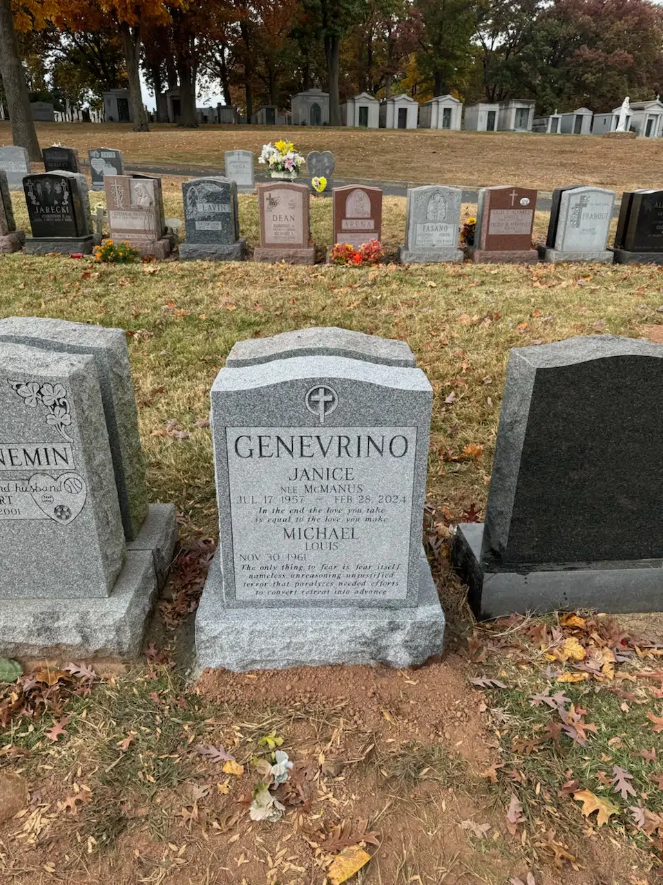 Granite Upright Headstone hand-carved by Upright Headstone Guide in NJ — image 9