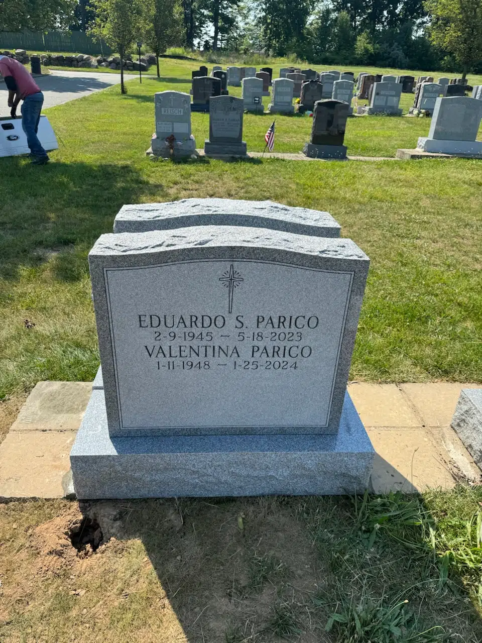 Granite Upright Headstone hand-carved by Upright Headstone Guide in NJ — image 3